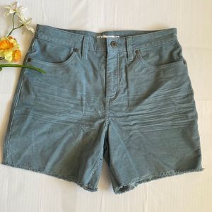 Women’s Casual Frayed Hem Shorts - Light Teal